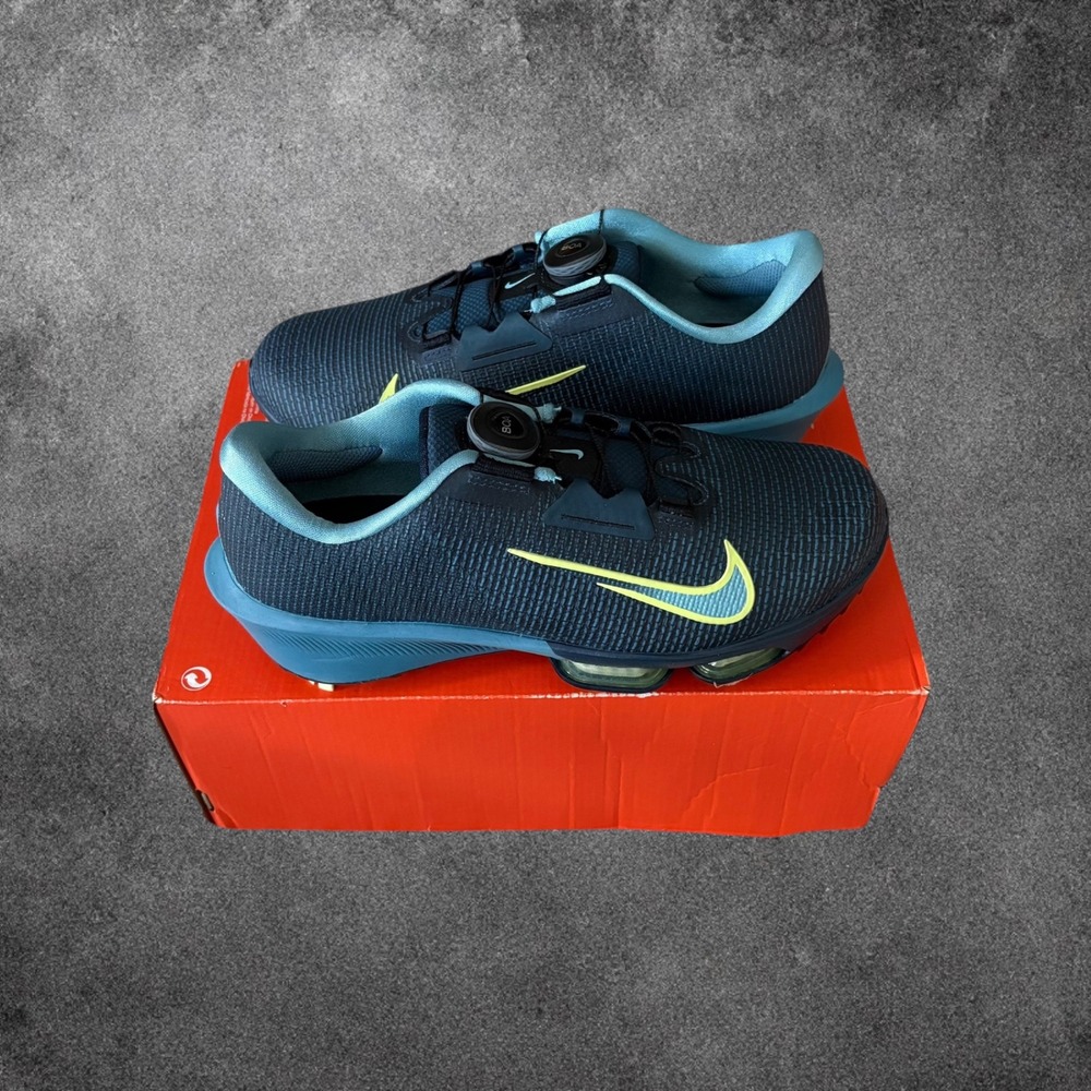 Nike Air Zoom Infinity Tour NEXT% BOA 2 Golf Shoes Mens 8.5 Navy HQ2160-400 Exc